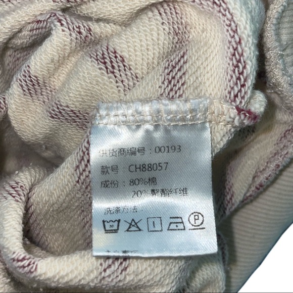 Chinstudio Oversized Cream/Dark Red Crewneck Size Small - Picture 5 of 6